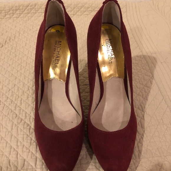 MICHAEL Michael Kors Shoes - Michael Kors Maroon Suede Heels